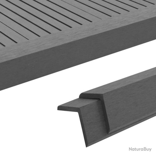 Corni�re de terrasse 5 pcs WPC 170 cm Gris