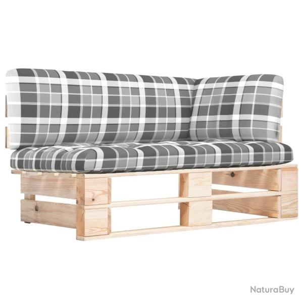 Canap� d'angle palette de jardin bois de pin impr�gn�