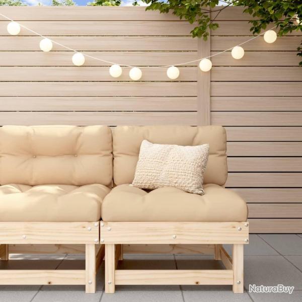 Canap� central avec coussins bois de pin massif