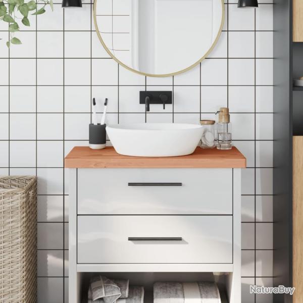 Comptoir de salle de bain 80x40x4 cm bois massif de h�tre