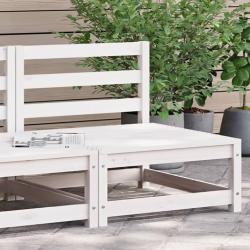 Canap&eacute; de jardin sans accoudoirs blanc bois de pin massif