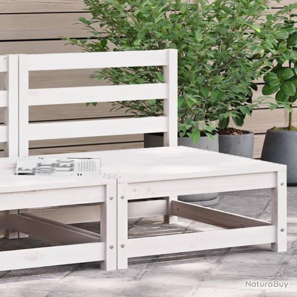Canap� de jardin sans accoudoirs blanc bois de pin massif