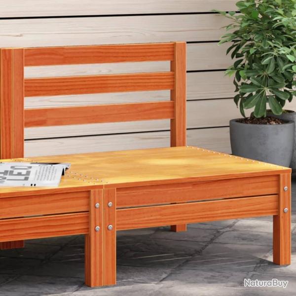 Canap� de jardin sans accoudoirs cire marron bois de pin massif