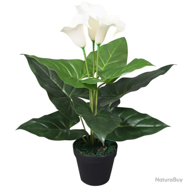 Plante artificielle avec pot Lis Calla 45 cm Blanc