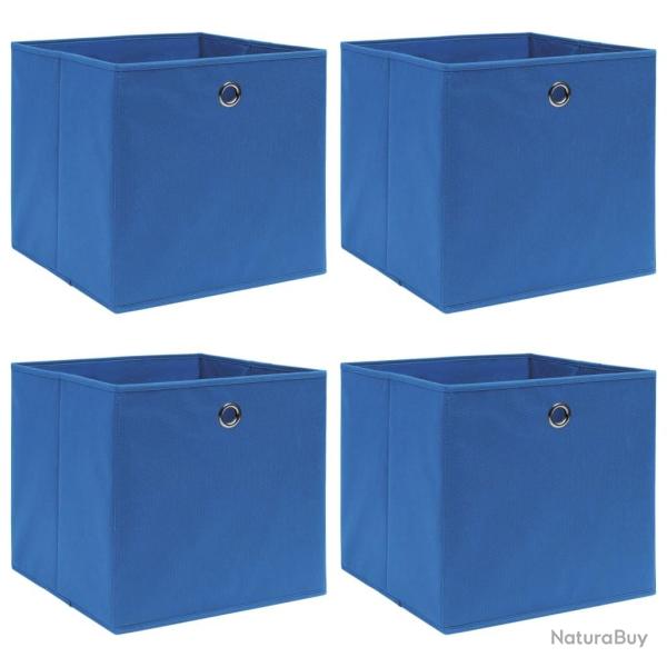 Bo�tes de rangement 4 pcs Bleu 32x32x32 cm Tissu