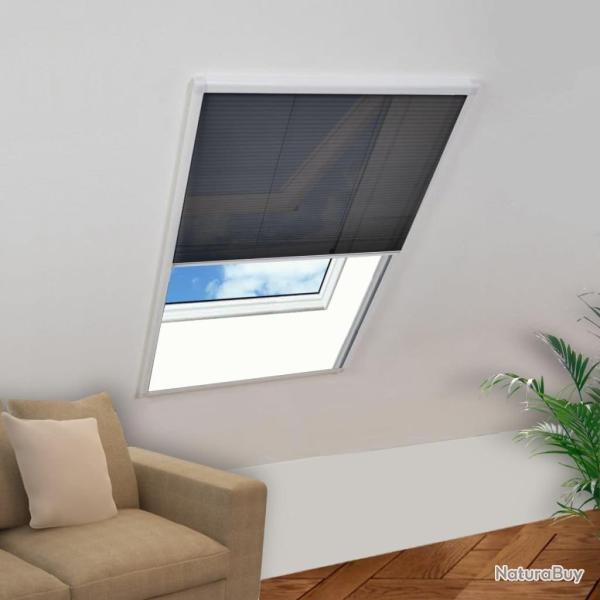 Moustiquaire pliss�e pour fen�tre Aluminium 60 x 80 cm