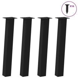Pieds de table basse 4 pcs noir 72 cm acier