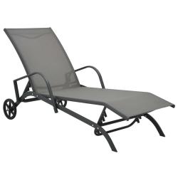 Chaise longue Acier et textil&egrave;ne