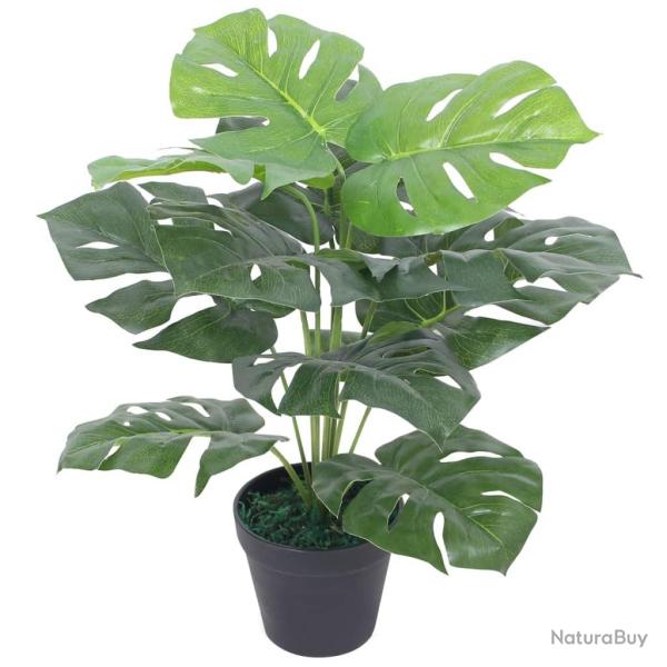 Plante Monstera artificielle avec pot 45 cm Vert