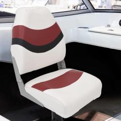 Ensemble de si&egrave;ges de bateau pliables lot de 2 dossier haut