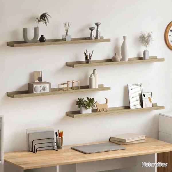 �tag�res murales 4 pcs ch�ne sonoma 80x9x3 cm