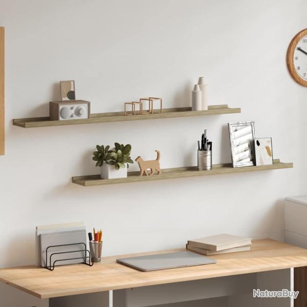 �tag�res murales 2 pcs ch�ne sonoma 100x9x3 cm