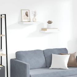 &Eacute;tag&egrave;res flottantes 2 pcs Ch&ecirc;ne et blanc 40x23x3,8 cm MDF