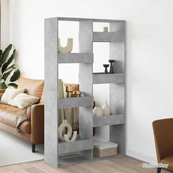 Cloison de s�paration gris b�ton 100x33x175cm bois d'ing�nierie