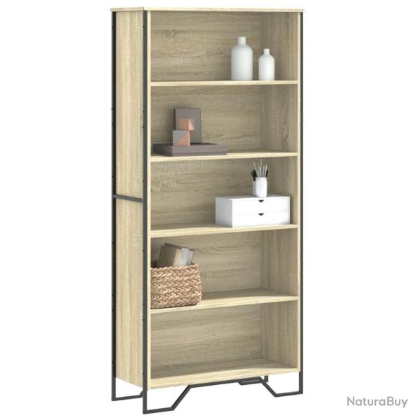 Biblioth�que ch�ne sonoma 80x31x169 cm bois d'ing�nierie