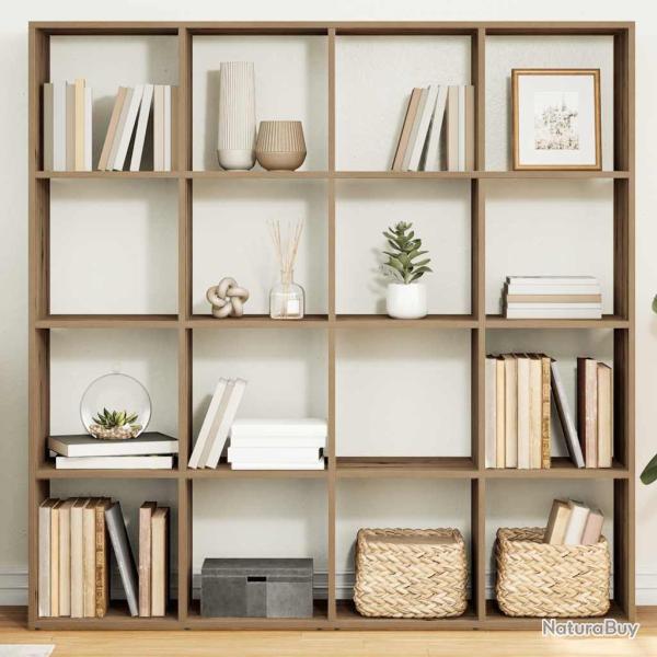 Biblioth�que ch�ne artisanal 102x29x143 cm bois d'ing�nierie