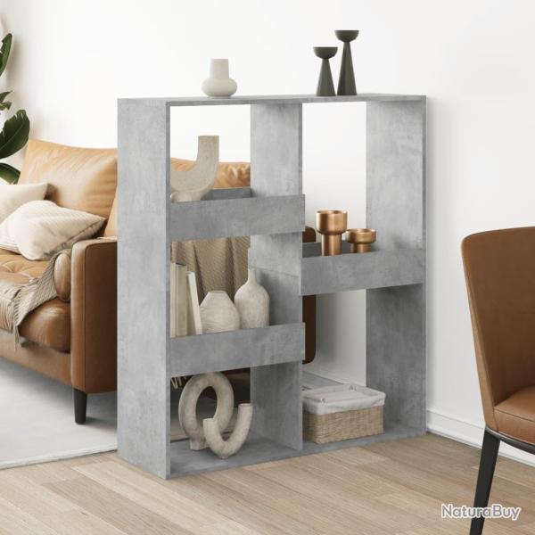 Cloison de s�paration gris b�ton 100x33x115cm bois d'ing�nierie