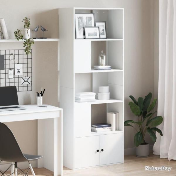 Biblioth�que blanc 70x36x189 cm bois d'ing�nierie