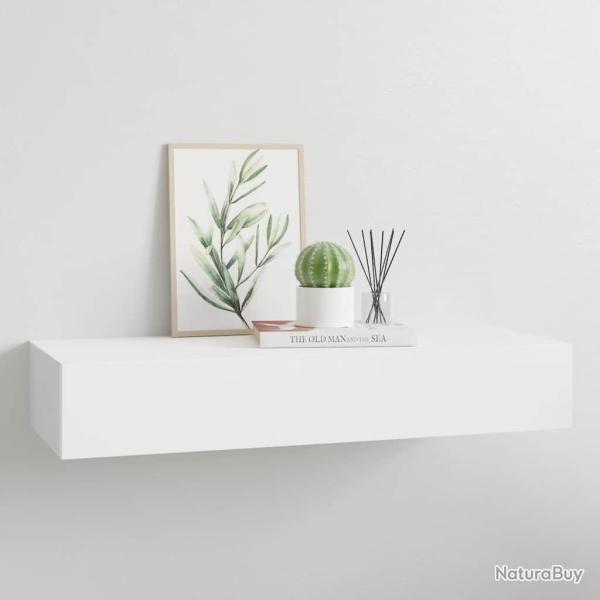 �tag�re � tiroir murale Blanc 60x23,5x10 cm MDF