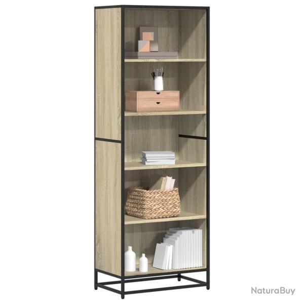 Biblioth�que ch�ne sonoma 60x35x170,5 cm bois d'ing�nierie