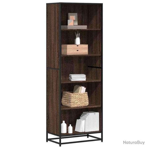 Biblioth�que ch�ne marron 60x35x170,5 cm bois d'ing�nierie
