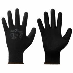 Gants de Travail 12 pcs Noir 8 / m Polyester