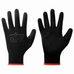 Gants de Travail 24 pcs Noir 7 / S Polyester