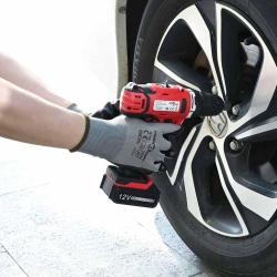 Gants de Travail 24 pcs Gris et Noir 9 / l Polyester