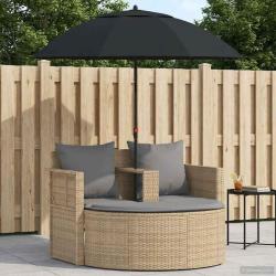 Canap&eacute; de jardin 8 pcs Beige et Gris clair polyrotin