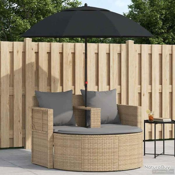 Canap� de jardin 8 pcs Beige et Gris clair polyrotin