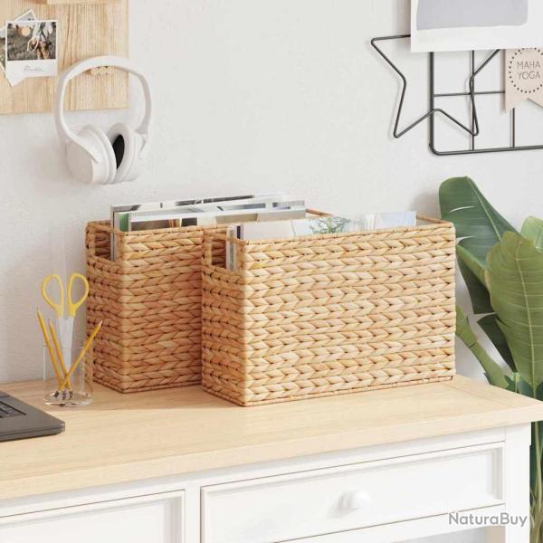 Paniers � Magazines 2 pcs Naturel 39 x 14 x 25 cm