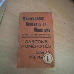 cartons num&eacute;rote calibre 12