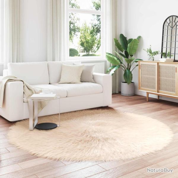 Tapis en fausse TAFALLA Beige � 160 cm Polyester