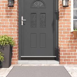 Brosses de porte adh&eacute;sives 12 pcs Argent 100 cm