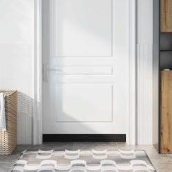 Brosses de porte adh&eacute;sives 12 pcs Argent 100 cm