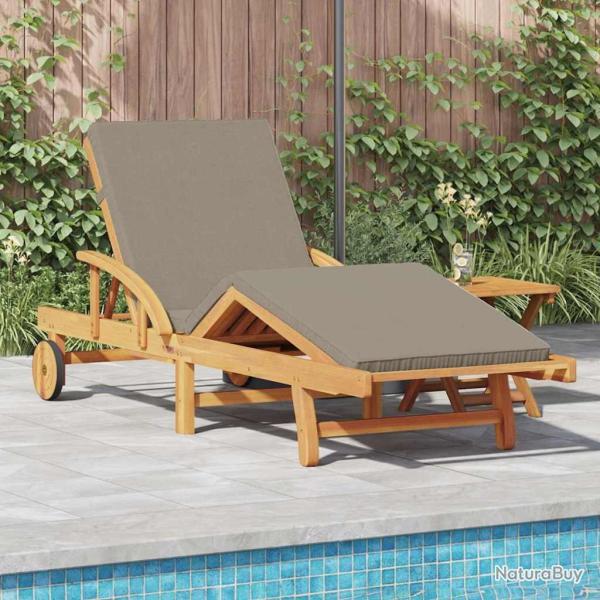 Transat 2 pcs Taupe 200 x 67 x 84 cm Bois d'Acacia Massif