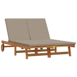Transat Marron 125 x 200 x 84 cm Bois d'Acacia Massif