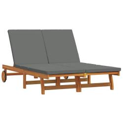 Transat Marron 125 x 200 x 84 cm Bois d'Acacia Massif