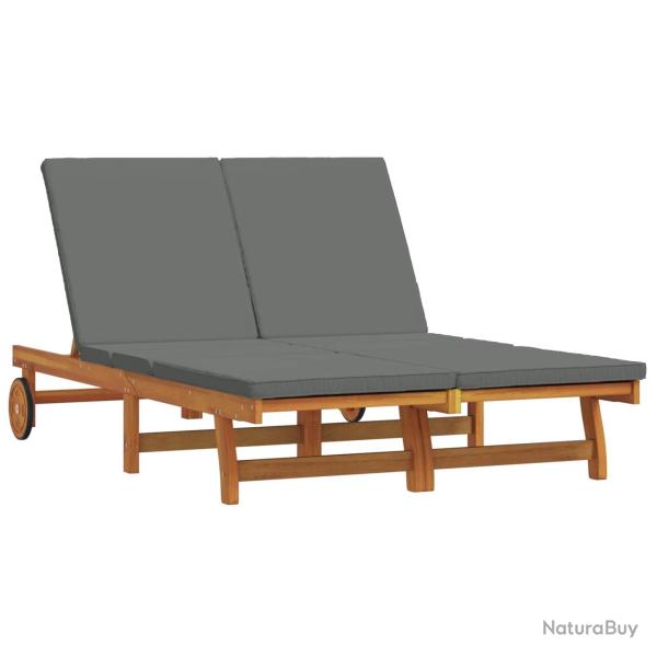 Transat Marron 125 x 200 x 84 cm Bois d'Acacia Massif