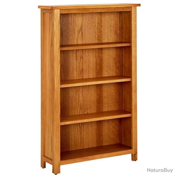 Biblioth�que � 4 niveaux 70x22x110 cm Bois de ch�ne massif