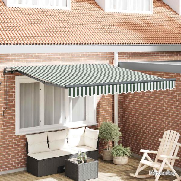 Auvent R�tractable Vert et blanc 300 x 250 cm