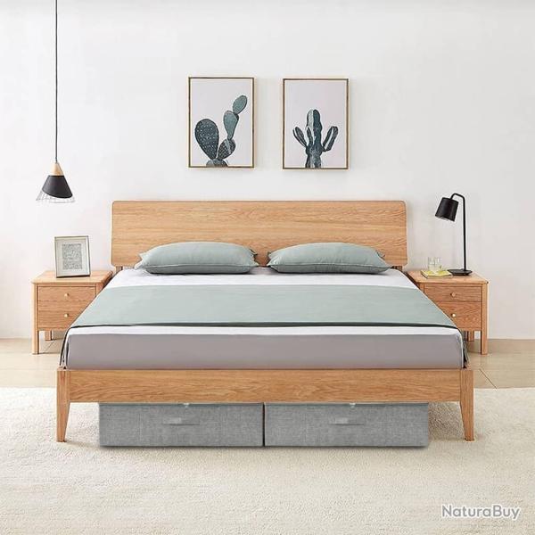 Bo�tes de rangement 2 pcs Tissu 70x40x18 cm Gris