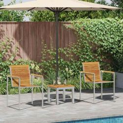 Transat 3 pcs Marron Bois d'Acacia Massif