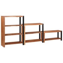 &Eacute;tag&egrave;re 3 pcs Marron 80 x 30 x 110 cm Bois d'Acacia Massif