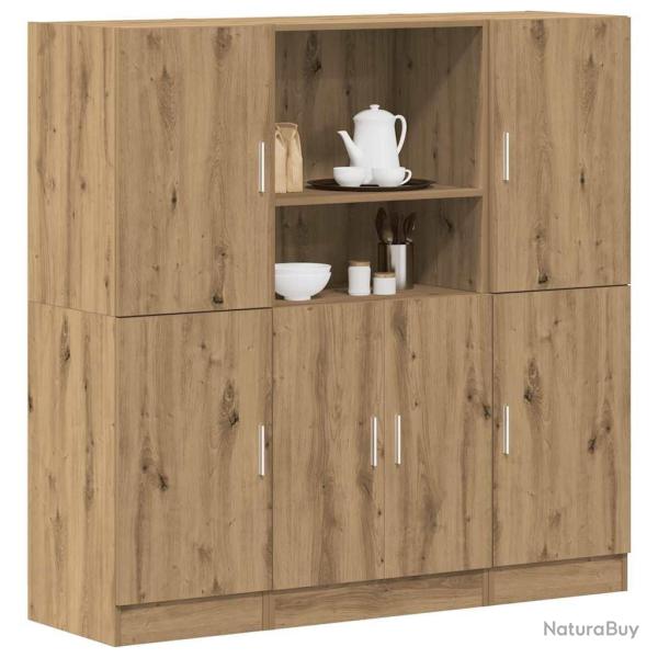 Ensemble d'armoires de cuisine 3 pcs ch�ne artisanal