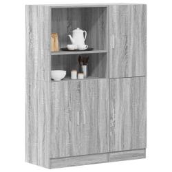 Ensemble d'armoires de cuisine 2pcs sonoma gris bois ing&eacute;nierie