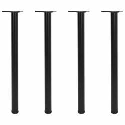 4 pieds de table r&eacute;glables en hauteur 870 mm Noir