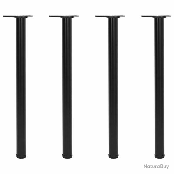4 pieds de table r�glables en hauteur 870 mm Noir