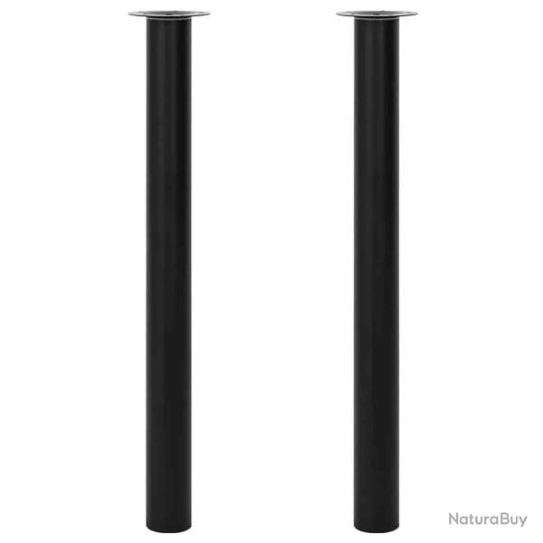 Pied de table t�lescopique 2 pcs Noir 710 mm - 1100 mm