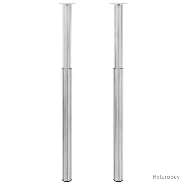 Pieds de table t�lescopiques Acier inoxydable 710 mm - 1100 mm